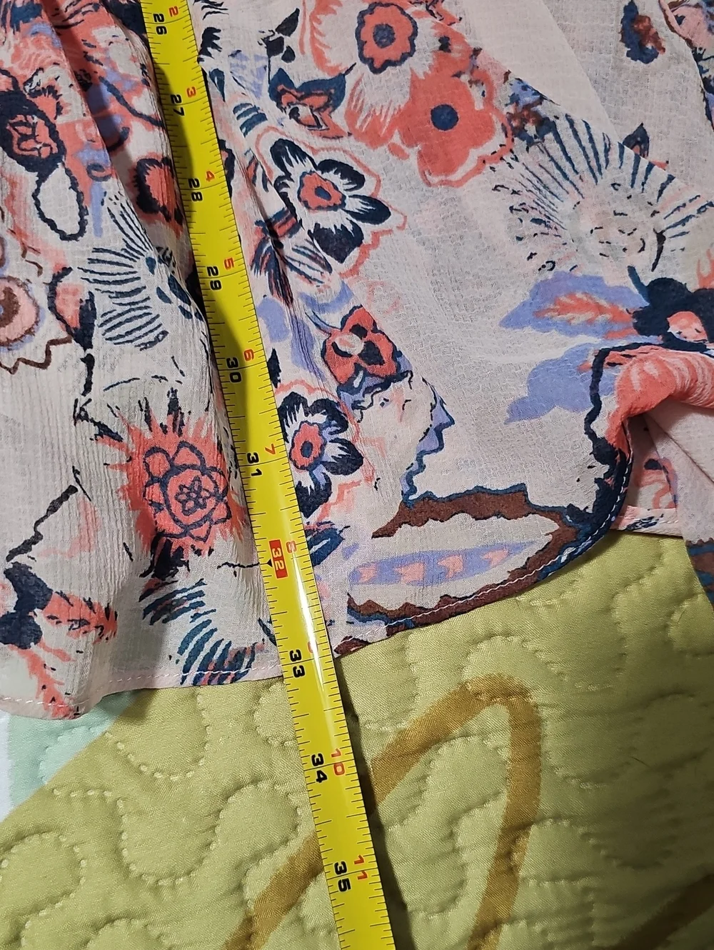 WEEKEND SALE...Free People Floral Ruffle Hem Long Sleeve Dress - Pink